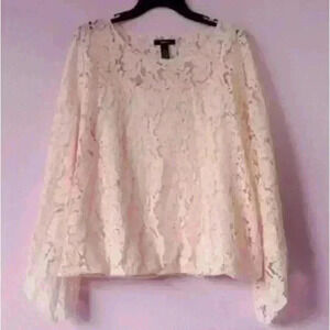 Alfani Pink Lace Blouse